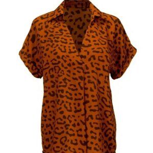 Cabi cheetah print Replay top Size XS